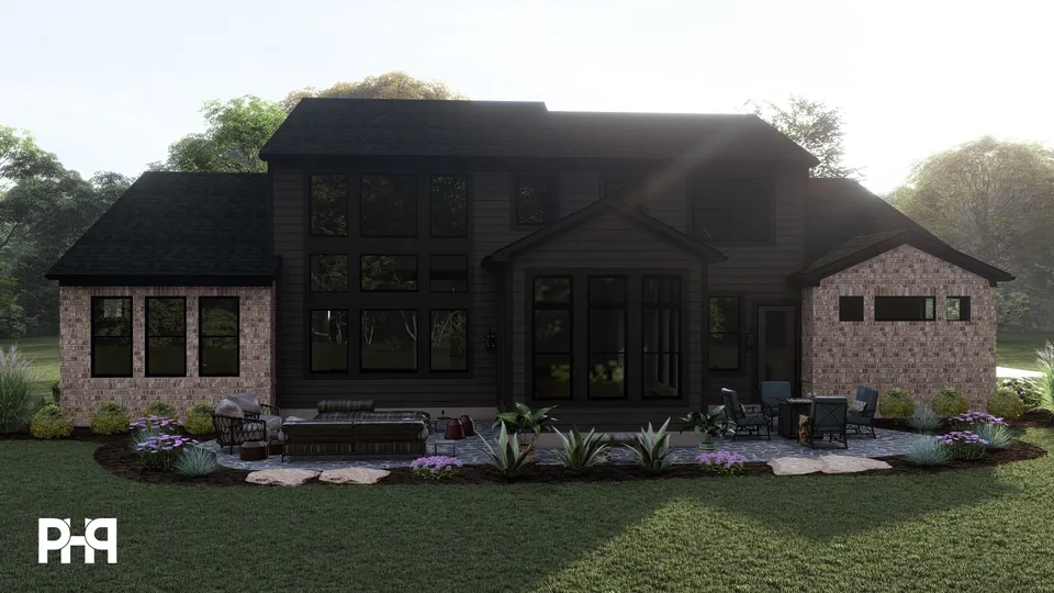 The Weller house plan, exterior view 5
